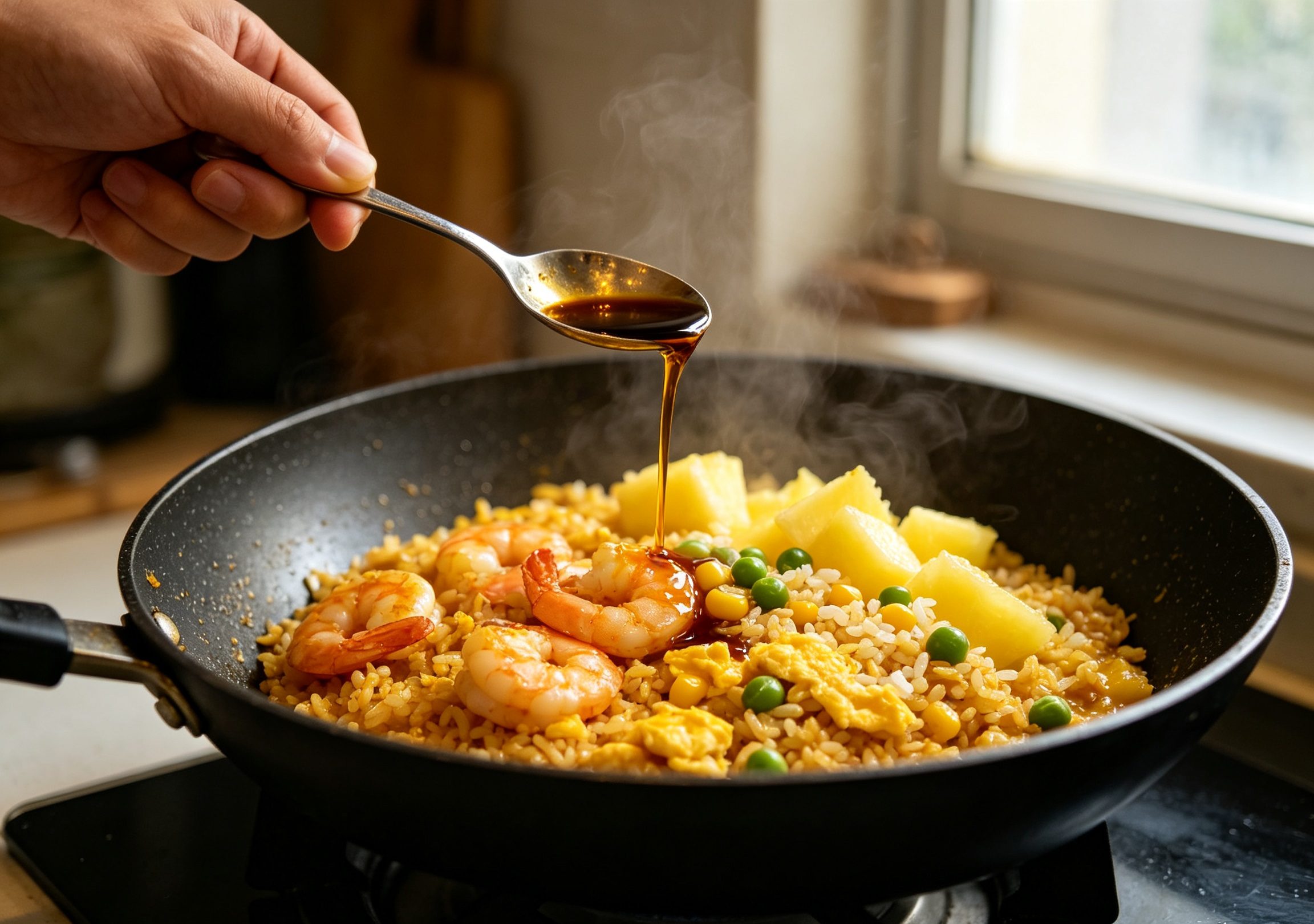 Pineapple Fried Rice:菠萝饭:一碗把夏天端上桌的神仙炒饭 Pineapple Fried Rice:菠萝饭:一碗把夏天端上桌的神仙炒饭
