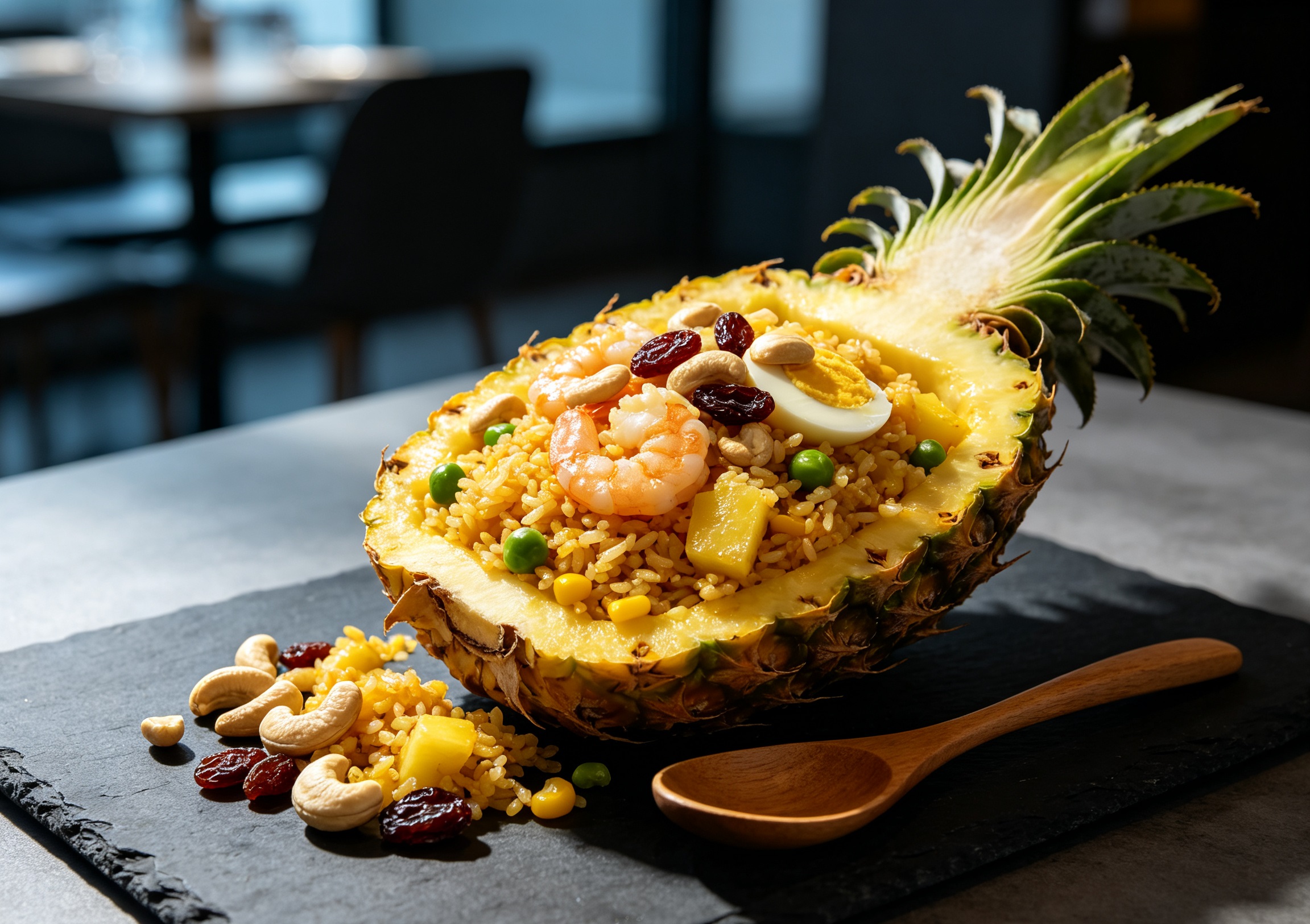 Pineapple Fried Rice:菠萝饭:一碗把夏天端上桌的神仙炒饭 Pineapple Fried Rice:菠萝饭:一碗把夏天端上桌的神仙炒饭
