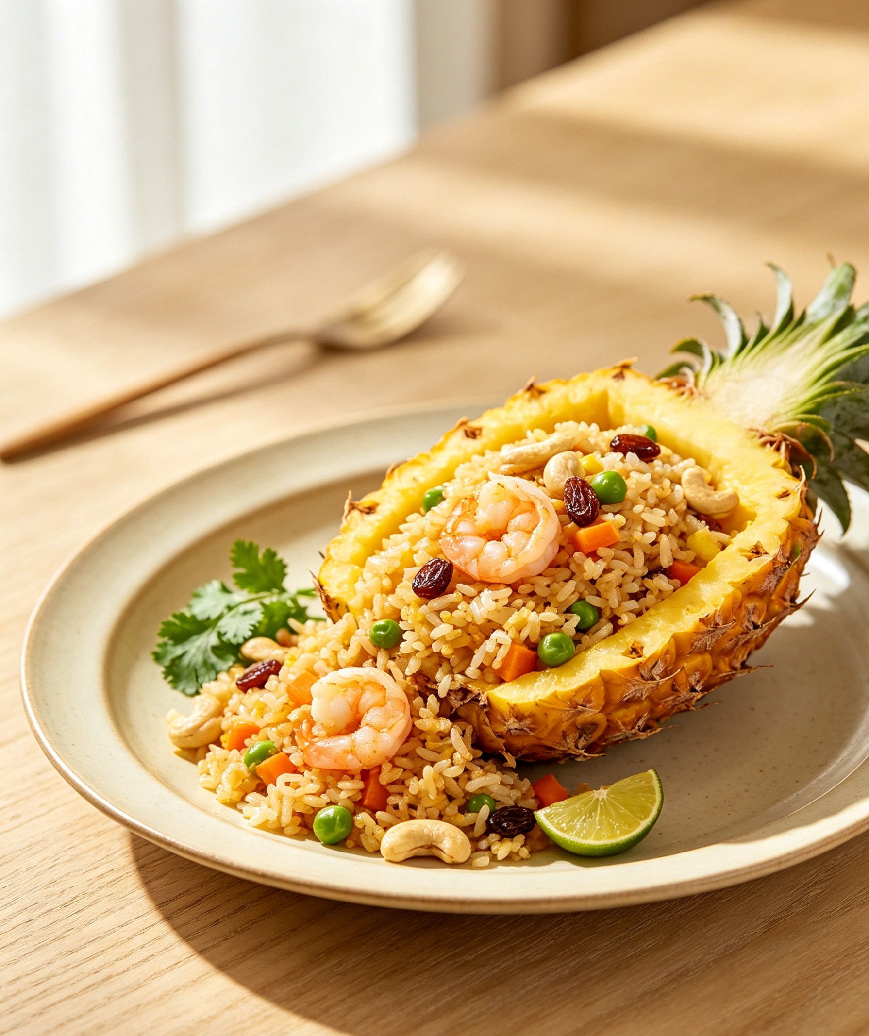 Pineapple Fried Rice:菠萝饭:一碗把夏天端上桌的神仙炒饭 Pineapple Fried Rice:菠萝饭:一碗把夏天端上桌的神仙炒饭